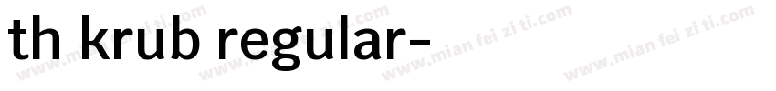 th krub regular字体转换